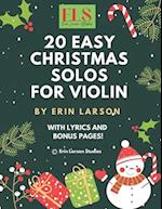 20 Easy Christmas Violin Solos for Violin 