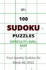 BP'S 100 SUDOKU PUZZLES - EASY DIFFICULTY WEEK 48 2022 