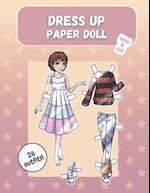 Dress up paper doll, color & cut: 26 cute casual outfits to play with 