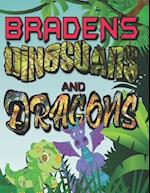 Braden's Dinosaurs and Dragons: Personalized Photo Coloring Book 