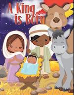 Christmas Nativity Coloring and Activity Book for Kids: A king is Born for African American Kids 