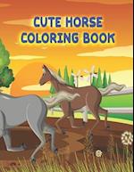 cute horse coloring book: Horse coloring book for toddlers 2-4 years Gifts 