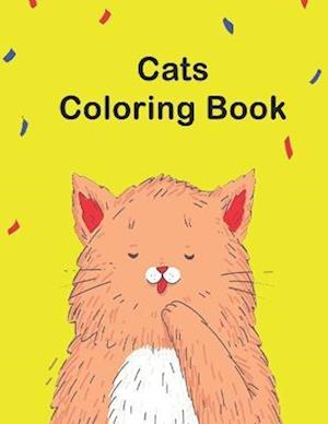 Cat Coloring Book: Cute Stress Relief Animal Birthday Coloring Book