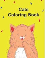 Cat Coloring Book: Cute Stress Relief Animal Birthday Coloring Book 