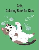 Cats Coloring Book for Kids: Adorable Cats, Kittens For Girls, Boys and All Kids Ages 4-8 