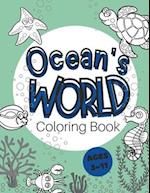 Ocean World Coloring Book: A children's book to learn about ocean life 