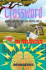 Crossword Puzzle Books for Old People Vol.4 (Brain Series) 