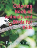 Coloring Book of Animals and Birds for Kids 