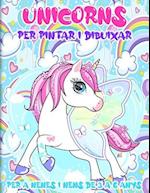 Unicorns per Pintar i Dibuixar per a Nenes i Nens de 3 a 6 anys