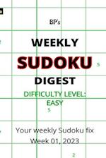 BP'S WEEKLY SUDOKU DIGEST, WEEK 01, 2023 - EASY DIFFICULTY 