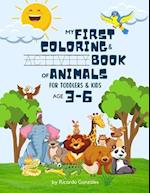 My First Coloring & Activity Book of Animals for Toddlers & Kids Age 3-6 
