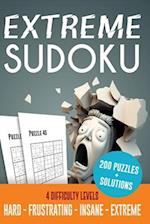 Insane Sudoku (hard to extreme sudoku puzzles): 200 challenging puzzles with solutions 