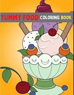 Yummy Food Coloring Book: 50 Coloring Pages 