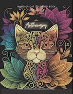 Artherapy, Mandala cat coloring book for adults