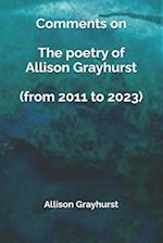 Comments on The poetry of Allison Grayhurst (from 2011 to 2023) 