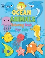 Ocean Animals Coloring Book For Kids 3-8 years Old