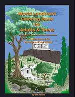 World Landmark Coloring Book for Adults & Teens