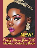 Pretty Brown Skin Girl Makeup Coloring Book 