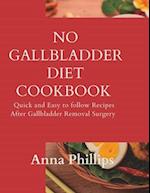 NO GALLBLADDER DIET COOKBOOK: Quick and Easy to follow Recipes After Gallbladder Removal Surgery 