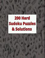 200 HARD SUDOKU PUZZLES & SOLUTIONS 