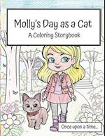 Molly's Day as a Cat: a coloring storybook 