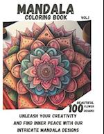 Mandala coloring book: 100 flower like designs 