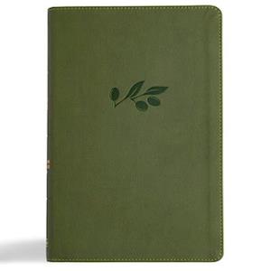 CSB Giant Print Reference Bible, Digital Study Edition, Olive Leathertouch, Indexed