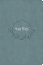 KJV Large Print Personal Size Reference Bible, Earthen Teal Suedesoft Leathertouch