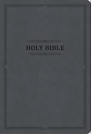 KJV Large Print Thinline Bible, Value Edition, Charcoal Leathertouch