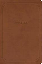 NASB Large Print Thinline Bible, Value Edition, Brown Leathertouch