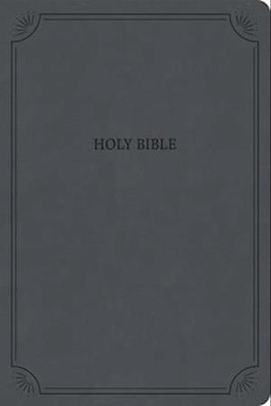 NASB Large Print Thinline Bible, Value Edition, Charcoal Leathertouch