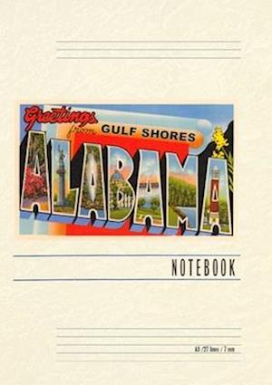 Vintage Lined Notebook Greetings from Gulf Shores