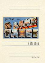 Vintage Lined Notebook Greetings from Lake Tahoe