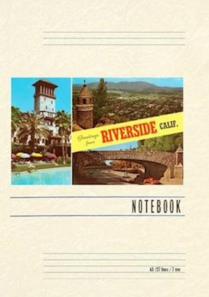 Vintage Lined Notebook Greetings from Riverside, California