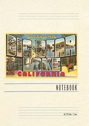 Vintage Lined Notebook Greetings from Big Bear Lake, California