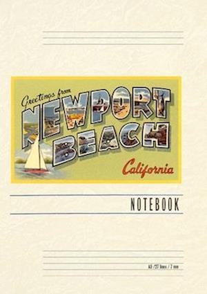 Vintage Lined Notebook Greetings from Newport Beach