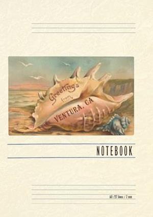 Vintage Lined Notebook Greetings from Ventura, California