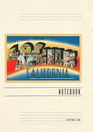 Vintage Lined Notebook Greetings from Los Angeles, California