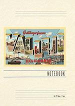 Vintage Lined Notebook Greetings from Vallejo, California