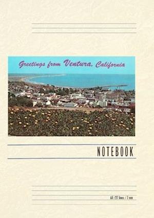 Vintage Lined Notebook Greetings from Ventura