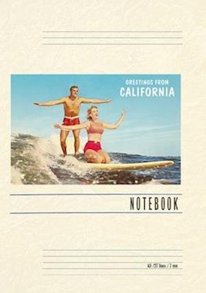 Vintage Lined Notebook Greetings from California