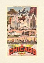 Vintage Lined Notebook Greetings from Chicago