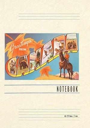 Vintage Lined Notebook Greetings from Canada