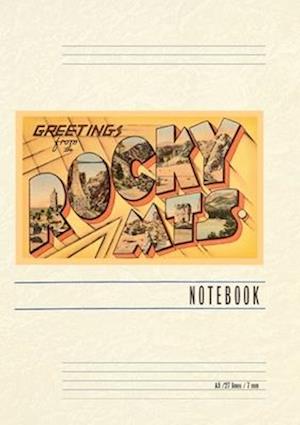 Vintage Lined Notebook Greetings from the Rocky Mts.