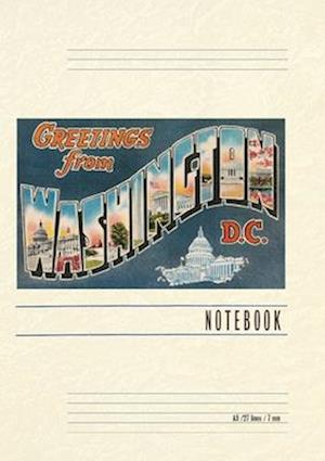 Vintage Lined Notebook Greetings from Washington, DC