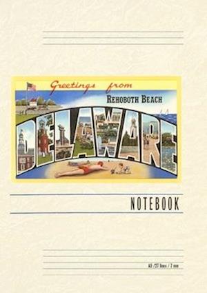 Vintage Lined Notebook Greetings from Rehoboth Beach