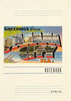 Vintage Lined Notebook Greetings from Panama City, Florida