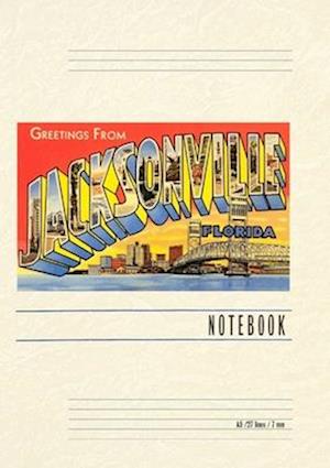 Vintage Lined Notebook Greetings from Jacksonville, Florida