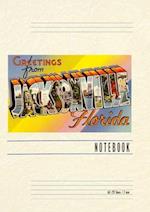 Vintage Lined Notebook Greetings from Jacksonville, Florida