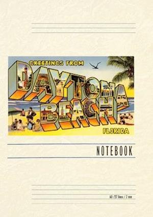 Vintage Lined Notebook Greetings from Daytona Beach, Florida